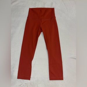 Lululemon Wunder Under Crop (High-Rise) *Luxtreme 21” - Size 4 - Brick Rose